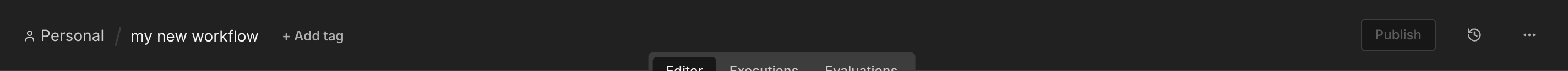 Initial state when workflow is opened